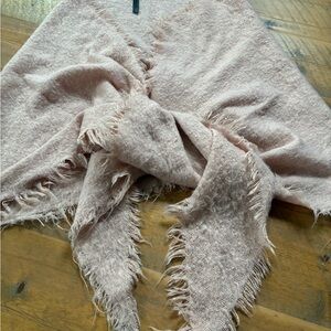 Anthropologie Blush Knit Shawl